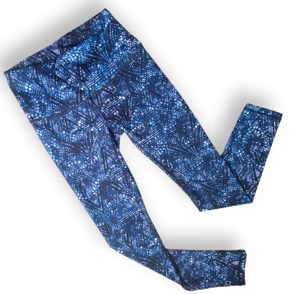 🎈 GAIAM Yoga Blue Dot Leggings Super Soft - Picture 3 of 9